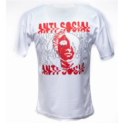 koszulka krótki rękaw LE FANTÔME Antisocial Oversize White vol.2 UNISEX