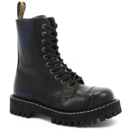 Glany STEEL FULL Niebieskie/Czarne 105/106/OM 10 - Dziurkowe