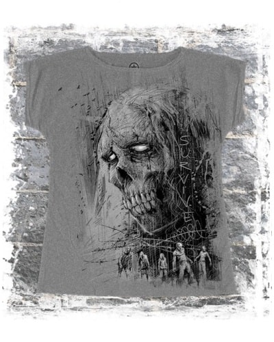 koszulka krótki rękaw ALISTAR ZOMBIE DEFEND SURVIVE SHE