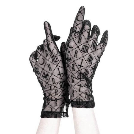 Rękawiczki RESTYLE GOTYCKIE Luxurious Goth Monogram
