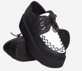 creepers SMITH's BLACK & WHITE LEATHER