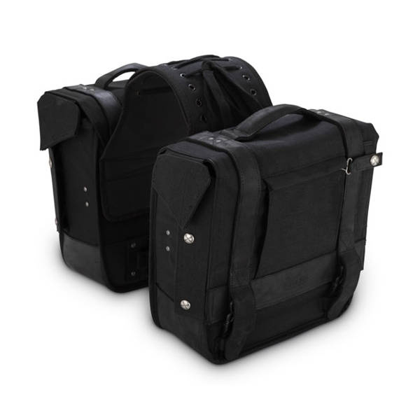 motorcycle saddlebags BURLY Voyager Black 571757 Motorcycle Accessories﻿ \ Saddlebags and roll