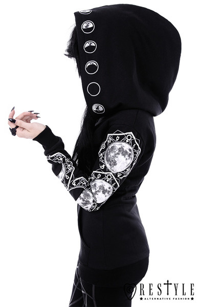 goth lunar hoodie