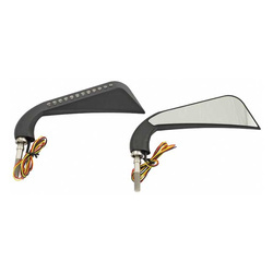 motorcycle mirrors with turn signal MCS Universal California LED Black 980605
