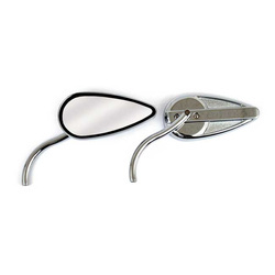 motorcycle mirrors MCS HD All Models Retro Teardrop Chrom 980641