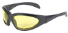 motorcycle sunglasses KICKSTART Chopper Yellow Lens/Black Frame