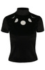 short sleeve T-Shirt RESTYLE MOON PHASES VELVET