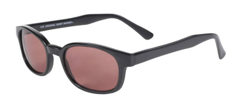 okulary motocyklowe X-KD's MATTE BLACK/ROSE LENS