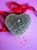 candle TWIN OAKS Floral Heart Black medium