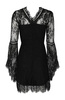dress RESTYLE Eyelash Lace Dress BLACK
