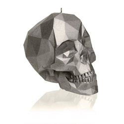 candle CANDELLANA Skull Low-Poly Brass Small