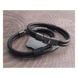 bransoleta AMIGAZ Leather Double Round Wrap