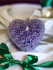 candle TWIN OAKS Floral Heart Violet medium