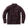 shirt WCC Rigid Flannel Shirt Burgundy Grey