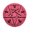 candle CANDELLANA Pentagram Red Metallic