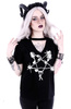 short sleeve T-Shirt RESTYLE ROSE PENTAGRAM with choker