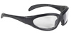 okulary motocyklowe KICKSTART Chopper Clear Lens/Black Frame