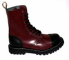 combat boots STEEL 105/106/O FULL BURGUNDY/ENDS BLACK