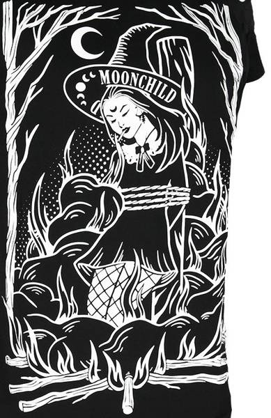 koszulka z krótkim rękawem RESTYLE BURN THE WITCH COLD SHOULDER