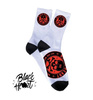socks BLACK HEART Red Skull White