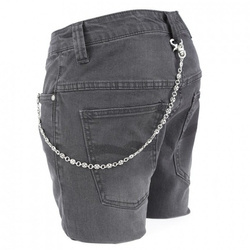 łańcuch do spodni ROCK DADDY SILVER WITH ROUND FLOWERS