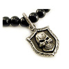 bransoleta AMIGAZ Glass Beads With Shield Skull