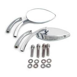 motorcycle mirrors MCS Universal Deepcut Chrome 980772
