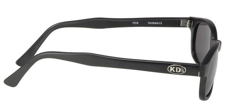 motorcycle sunglasses KD's MATTE BLACK/POLARIZED GREY LENS