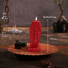candle CANDELLANA Coffin With Cross Red