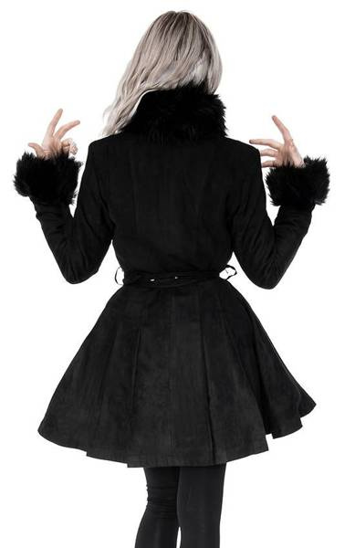 płaszcz RESTYLE Pleated Coat with Zipper Fastening