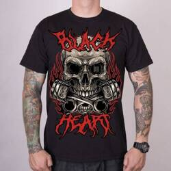 short sleeve T-Shirt BLACK HEART Metal Head