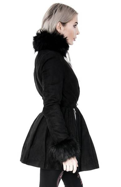 płaszcz RESTYLE Pleated Coat with Zipper Fastening