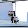 car mirror keychain LETHAL THREAT Dangler Girl Skulls