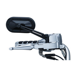 motorcycle mirrors KURYAKYN Universal Heavy Industry Satin Black 542991