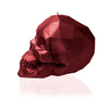świeca CANDELLANA Skull Low-Poly Red Metallic Small