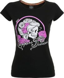 short sleeve T-Shirt CHOPPERS DIVISION Skull Lady