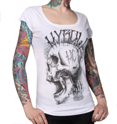 short sleeve T-Shirt HYRAW PUNK SHIT WHITE