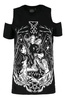 short sleeve T-Shirt RESTYLE LUCIFER COLD SHOULDER