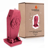candle CANDELLANA Coffin With Pentagram Red Metallic
