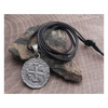 necklace AMIGAZ Leather Choker With Celtic Coin