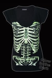 short sleeve T-Shirt DARKSIDE GLOW IN THE DARK RIBS