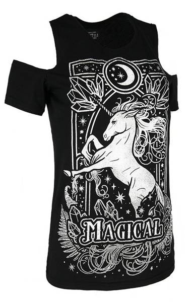 koszulka z krótkim rękawem RESTYLE MAGICAL UNICORN GRAY