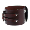 bracelet ROCK DADDY Brown Band With Strips And Buckle