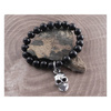 bracelet AMIGAZ Glass Beads With XL Skull