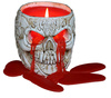 candle holder SPIRAL Goth Skull