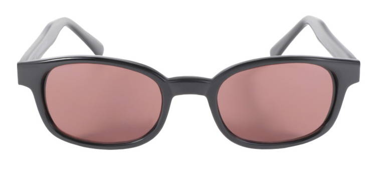 okulary motocyklowe X-KD's MATTE BLACK/ROSE LENS