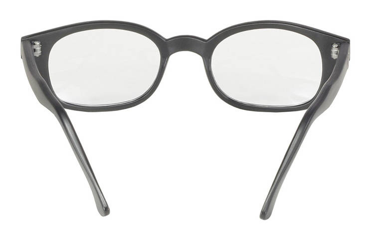 motorcycle sunglasses KD's MATTE BLACK/CLEAR LENS