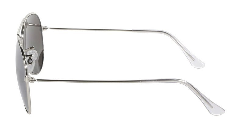 motorcycle sunglasses KICKSTART AVIATOR Smoke/Silver Mirror Lens/Silver