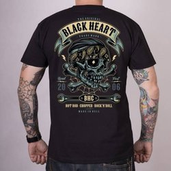 short sleeve T-Shirt BLACK HEART Bandana Boy