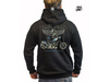 hoodie BLACK HEART Blue Chopper